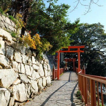Chikubushima (Lac Biwa), Allée de portes torii