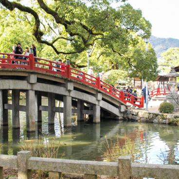 Dazaifu (Kyushu), pont en arc Taiko-bashi du sanctuaire Tenman-gu