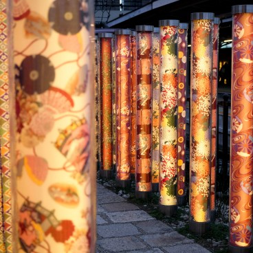 Forêt de kimono (Arashiyama Randen) à la tombée de la nuit 3