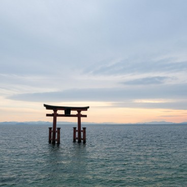 Shirahige Jinja, Torii flottant sur lac Biwa 4