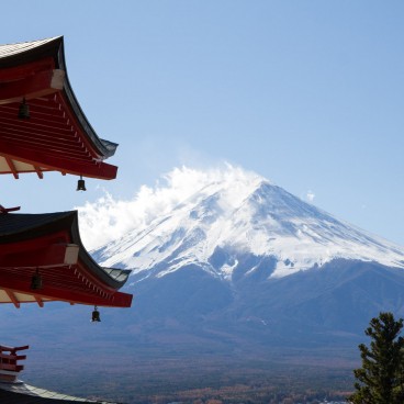 Arakurayama Sengen, Vue du Mont Fuji et de la Pagode Chureito 3