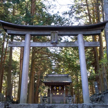 Kitaguchi Hongu Fuji Sengen (Fujiyoshida), Torii signalant le début de l'ascension vers le Mont Fuji