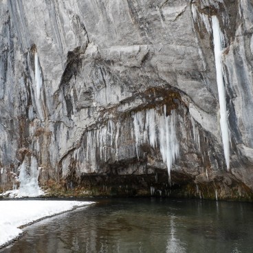 Gorges Geibikei (Iwate) en hiver