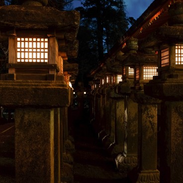 Nara, Kasuga Taisha, Setsubun Mantoro, Lanternes de pierre 2