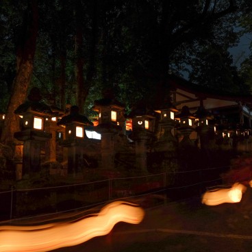 Nara, Kasuga Taisha, Setsubun Mantoro, Allée des lanternes de pierre