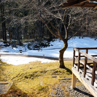 Villa Impériale Tamozawa à Nikko, Vue sur le jardin en hiver 2
