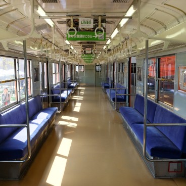 Musée ferroviaire de Kyoto, Intérieur d'un wagon