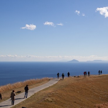 Observatoire en plein air du Mont Omuro sur péninsule d'Izu