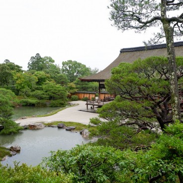 Vue sur le jardin Hokutei et la résidence Goten du Ninna-ji