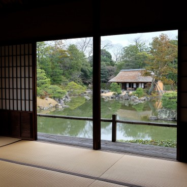 Vue depuis le Gepparo à la villa Katsura de Kyoto 2