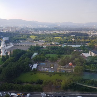 Vue depuis la grande roue du LaLaport EXPOCITY au nord d'Osaka