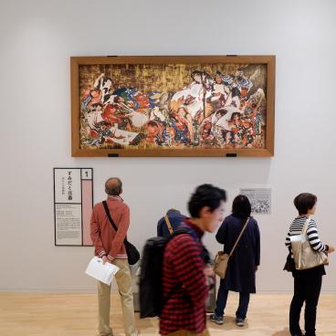 Musée Sumida Hokusai (Tokyo), réplique en couleur de l'œuvre "Susano no Mikoto Yakujin Taiji no Zu"