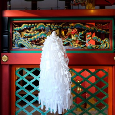 Sanctuaire Iwashimizu Hachiman-gu, détail des sculptures 2