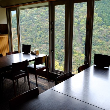 Hôtel Iya Onsen (Shikoku), Salle de restaurant avec vue sur la vallée 2