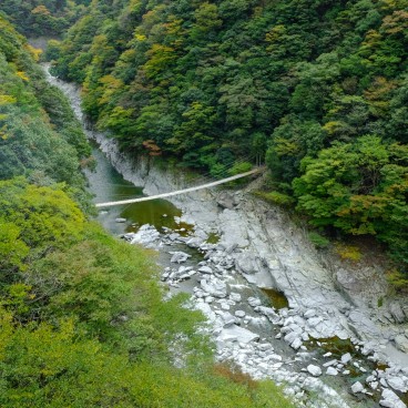 Hôtel Iya Onsen (Shikoku), Pont suspendu au-dessus de la rivière Iya