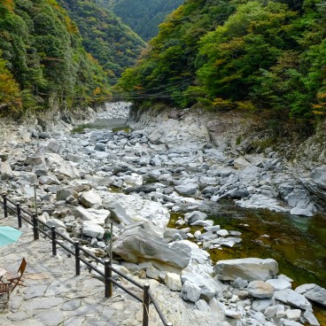 Hôtel Iya Onsen (Shikoku), Berges de la rivière Iya