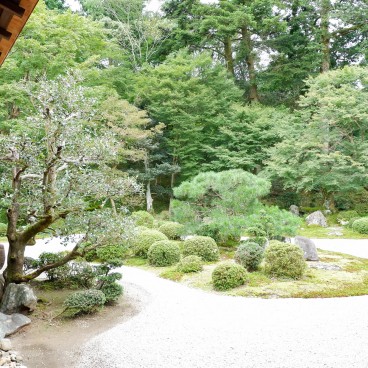 Manshu-in (Kyoto), jardin sec en été vu du Daishoin