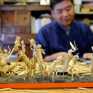 Udatsu no Machinami (Shikoku), Figurines de bambou dansantes à Jidaiya