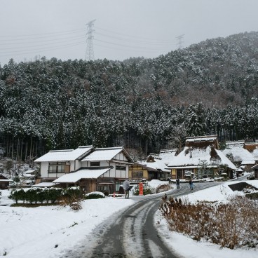 Miyama (Kayabuki no sato), vue sur le village aux toits de chaume en hiver