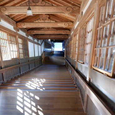 Eihei-ji (Fukui), Vue intérieure d'un des passages couverts entre deux pavillons