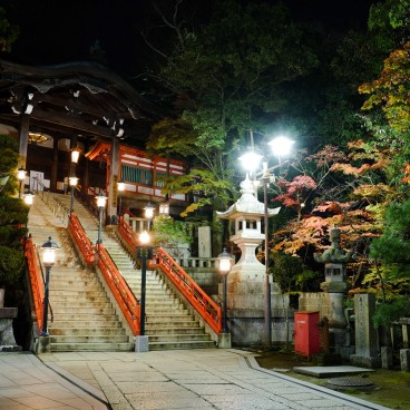 Chogosonshi-ji (Shigisan) de nuit (Nara) 3