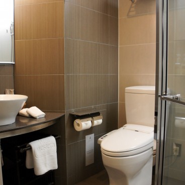 Salle de bain japonaise à l'hôtel