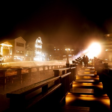 Bassin Yubatake de nuit à Kusatsu Onsen 4