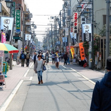 Rue commerçante entre la gare Keikyu et Kawasaki Daishi