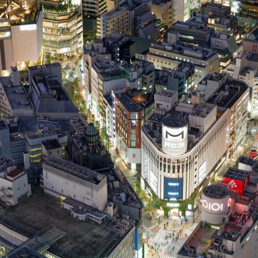 Vue sur Shibuya depuis l'observatoire Shibuya Sky (Scramble)