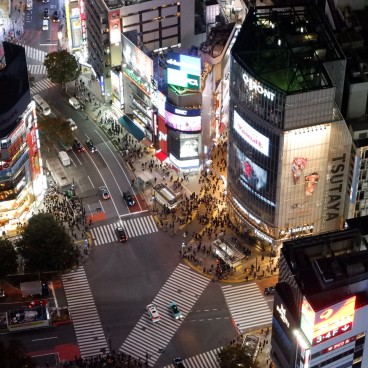 Vue sur le carrefour de Shibuya depuis l'observatoire Shibuya Sky (Scramble) 2