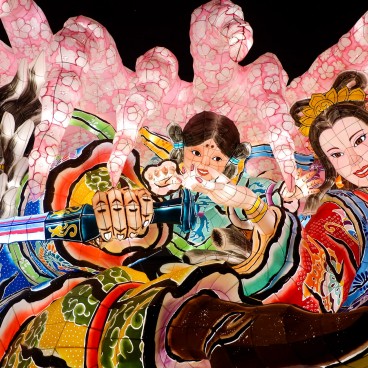 Char du Nebuta Matsuri exposé au Maison Nebuta Warasse (Aomori)