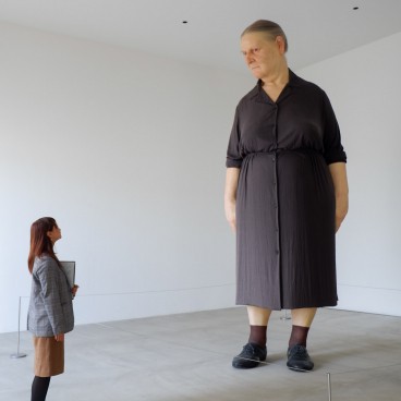 Musée d’art contemporain de Towada, œuvre Standing Woman de Ron Mueck