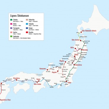 Carte Shinkansen 2020