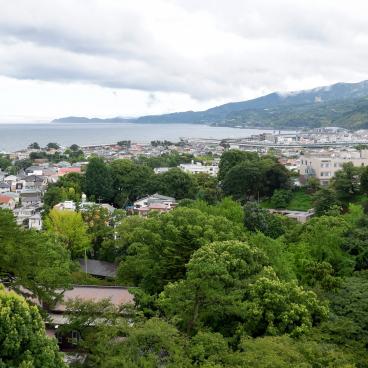 Ville d'Odawara, vue depuis le dernier étage de son château
