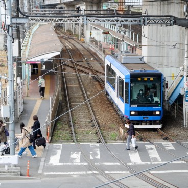 Station Oji-ekimae sur la ligne du Tokyo Sakura Tram (Toden Arakawa)