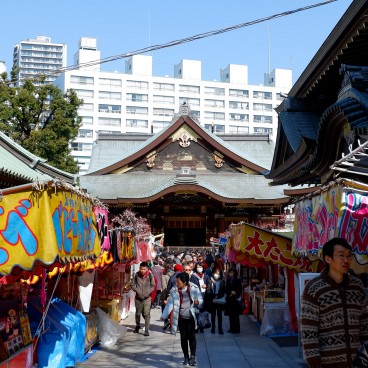 Yushima Tenman-gu, Stands de nourriture lors du Ume matsuri