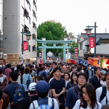 Kanda Matsuri, Ambiance dans le quartier du sanctuaire Kanda Myojin
