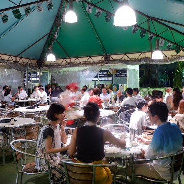 Forest Beer Garden à Tokyo en été
