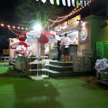 Forest Beer Garden à Tokyo, comptoir d'accueil