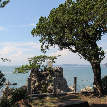 Hayama, panorama côtier derrière le sanctuaire Morito-daimyojin
