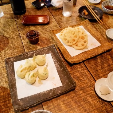 Shibuya Tempura Bar Kakureya Shibuten, Beignets tempura