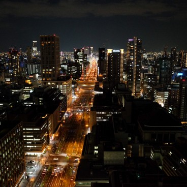 The Royal Park Hotel Iconic Osaka Midosuji, vue nocturne sur la ville d'Osaka