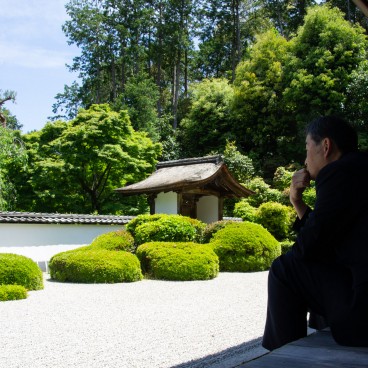 Shoden-ji (Kyoto), vue sur le jardin sec