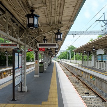 Gare Hankyu d'Arashiyama sans touriste pendant le Coronavirus en juin 2020 (2)