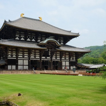 Todai-ji (Nara), pavillon Daibutsu-den du temple en juin 2020