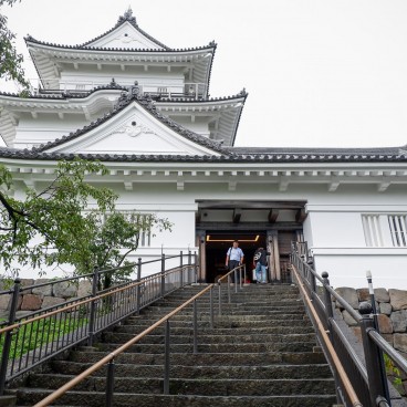Odawara, escalier d'accès au donjon du château