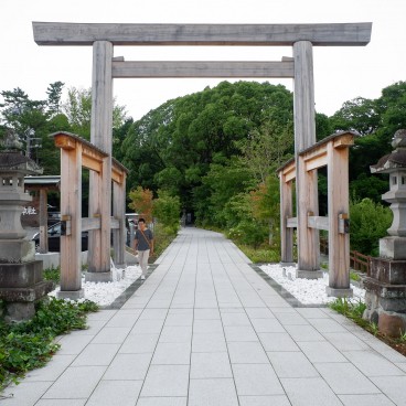 Odawara, porte torii du sanctuaire Hotoku Ninomiya