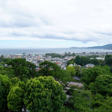 Odawara, vue sur la baie de Sagami depuis l'observatoire du donjon