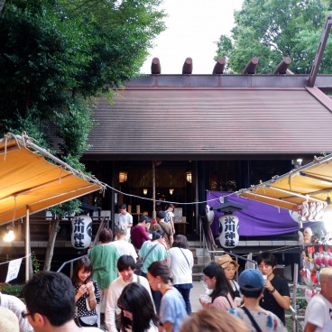 Koenji Awa-Odori, stands de nourriture et autres au sanctuaire Koenji Hikawa (2)