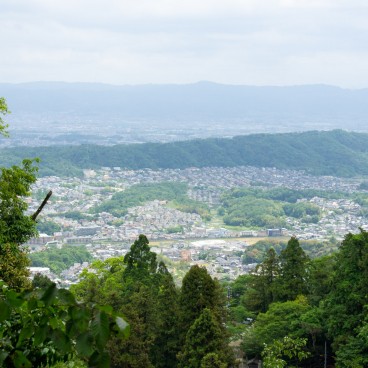 Hozan-ji (Nara), panorama sur Ikoma depuis le temple
